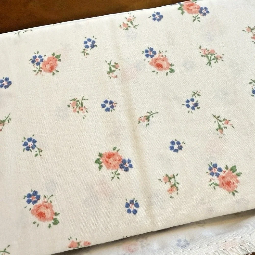 NEW Ralph Lauren 4PC Full Sheet Set Full White Floral Rose Cotton Cottagecore